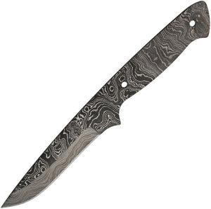 Alabama Damascus Steel Black Full Tang 9" Fixed Blade Knife Blank