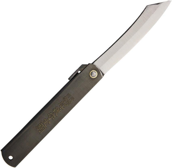 Higonokami Knives No 5 Black Folder Pocket Knife Carbon Steel Blade