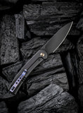 We Knife Upshot Framelock Limited ED Black Titanium Folding CPM-20CV Knife 2102B