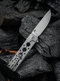 We Knife Miscreant 3.0 Framelock Gray Titanium Folding CPM-20CV Knife 2101A