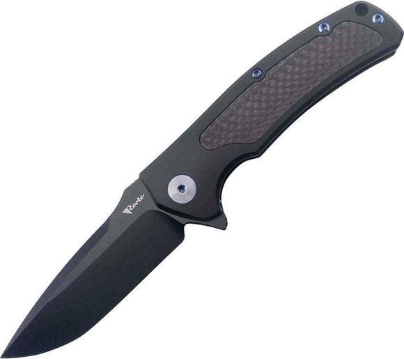 Reate Knives Mini Horizion Framelock Bohler M390 Black Folding Blade Knife