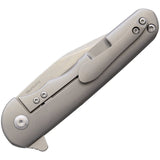 Kizer Cutlery Flashbang Framelock Stainless Gray Folding Knife 3454S1