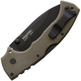 Cold Steel 4-Max Scout Pocket Knife Lockback Dark Earth & Black AUS-10A 62rqdebk