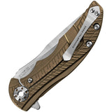 Zero Tolerance RJ Martin Bronze Titanium Framelock Flipper Folding Knife 0609