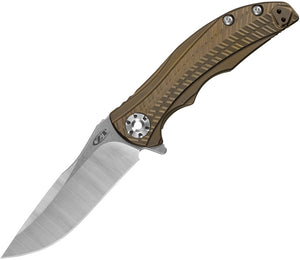 Zero Tolerance RJ Martin Bronze Titanium Framelock Flipper Folding Knife 0609