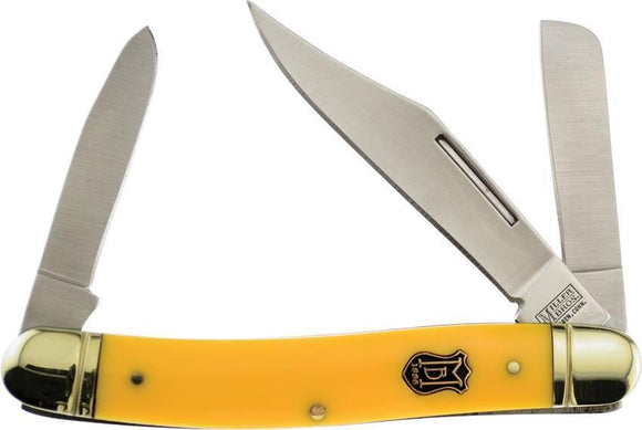 Frost Cutlery Miller Brothers Large Stockman Folding Yellow Handle Knife