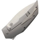 Reate Knives T4000 Framelock Black Carbon Fiber Folding Knife 070