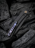 We Knife Upshot Framelock Limited ED Black Titanium Folding CPM-20CV Knife 2102B