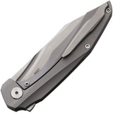 CMB Made Knives Dagon Pocket Knife Framelock Gray Titanium Folding M390 11S