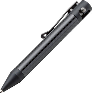Boker Plus 4" Black Tactical Carbon Fiber Body Pen Titanium & Aluminum