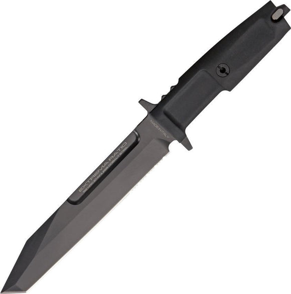 Extrema Ratio Fulcrum Serrated N690 Stainless Steel Black Tanto Fixed Knife