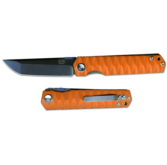 Stedemon Shy IV 2017 Orange G10 Handle Black Blade Folding Knife 