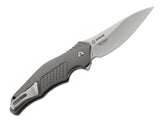 CRKT Outrage Linerlock Flipper Gray Folding Knife Ken Onion 320GXP