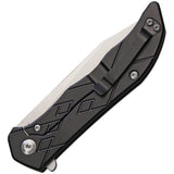 CH KNIVES Titanium Handle Framelock Black Folding Knife Flipper 3008