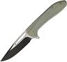 WE KNIFE CO Framelock Green Titanium Handle Black & Satin Folding Knife 615E