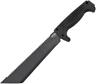 SOGfari Knives Black Rubber Handle Fixed Sawback Tanto Blade Machete MC04N