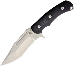 KIZER Super Bad 8.75" Fixed Bowie Knife w/ Black G10 Handle - 1015A1