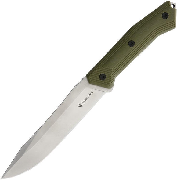 Steel Will Sentence 101 Fixed Blade Glass Breaker OD Green G10 Handle Knife