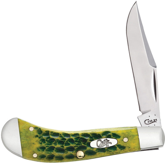 Case XX Cutlery Saddlehorn Green Apple Bone Folding Pocket Knife 