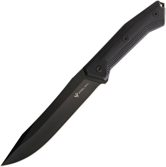 Steel Will Sentence 102 Fixed Blade Glass Breaker Black G10 Handle Knife