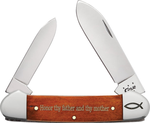Case XX Cutlery V 5th Commandment Chestnut Bone Folding Pocket Knife 