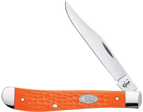 Case XX Cutlery Sparxx Slimline Orange Trapper Jigged Folding Pocket Knife
