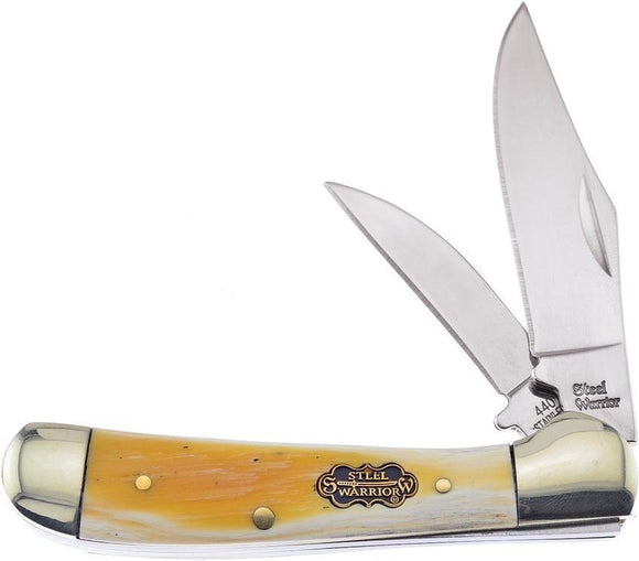 Frost Locking Copperhead Ox Horn Handle Stainless Folding Knife