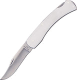 Bear & Son Knives Lockback Folding Blade Brushed Stainless Handle Knife 105
