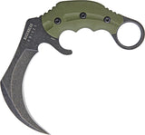 BucknBear Velociraptor Claw Fixed Blade Knife Green G-10 Handle