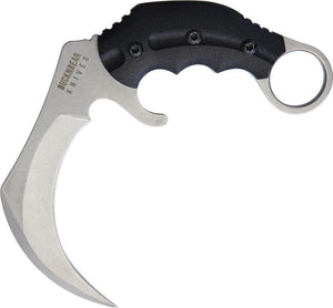 BucknBear Velociraptor Claw Fixed Blade Knife Black G-10 Handle