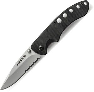 Schrade 6" Black G10 Linerlock Folding Pocket Knife