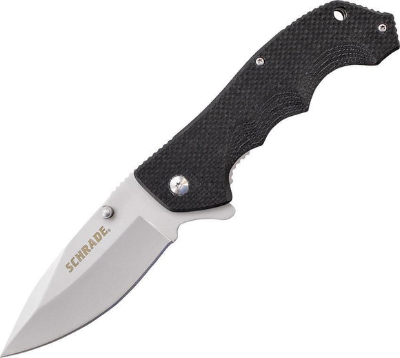 Schrade Black G10 Linerlock Folding Pocket Knife