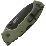 Cold Steel 4-Max Scout Pocket Knife Lockback OD Green & Black AUS-10A 62rqodbk  -On Sale