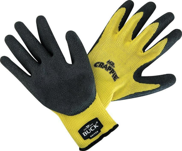 BUCK Knives Men's Mr Crappie Yellow & Black Working Fishing Gloves