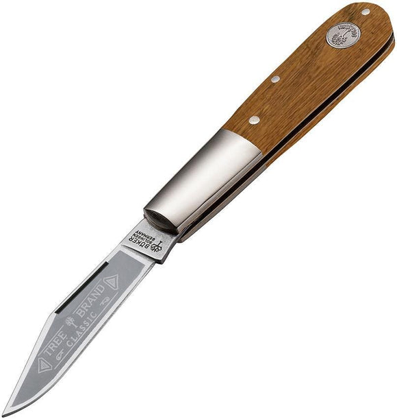 Boker Whiskey Barrel Barlow Wood Handle Folding Clip Point Blade Knife
