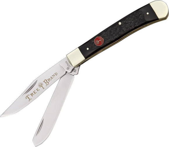 Boker Tree Brand Folding Blade Trapper Black Bone Red Shield Series Knife
