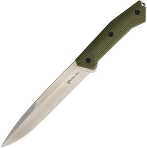 Steel Will 12" Sentence 111 Fixed Blade Glass Breaker OD Green Handle Knife