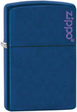 Zippo Lighter Logo Navy Blue Windless USA Made