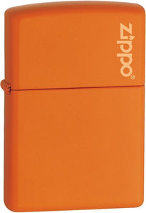 Zippo Lighter Logo Orange Matte Windproof USA