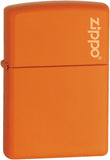 Zippo Lighter Logo Orange Matte Windproof USA