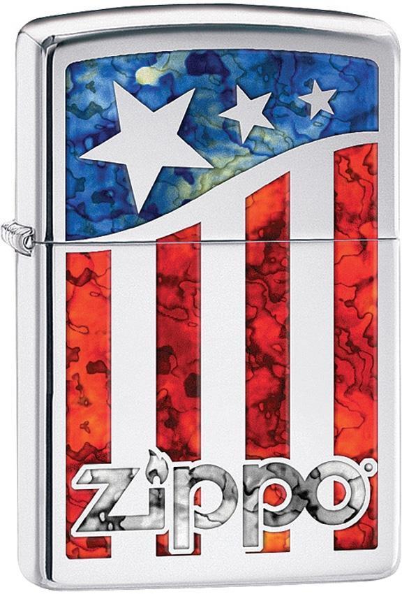 Zippo Lighter US Flag Zippo Stars and Stripes American Chrome Windproof USA New 