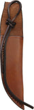 Brown Leather Sheath For Straight Fixed Blade Knife Up To 6" Blade