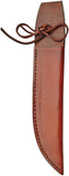Brown Leather Sheath For Straight Fixed Blade Knife Up To 7" Blade