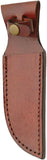 Brown Leather Sheath For Straight Fixed Blade Knife Up To 5" Blade