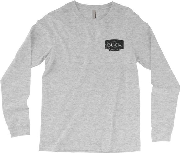 Buck Knvies Black Logo Gray Size X-Large XL Long Sleeve Men's T-Shirt