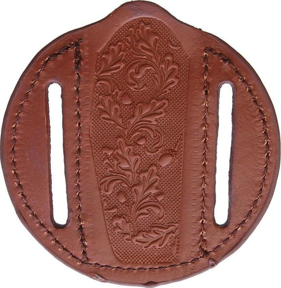 Round Brown Leather Knife Sheath