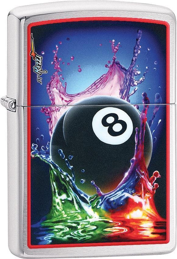 Zippo Lighter Mazzi Magic 8 Ball Pool Billards Windproof USA New