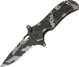 Boker Plus Defender Linerlock Tactical Camo Finish Serrated Folding Knife