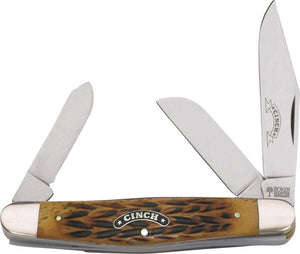 Boker Cinch Stockman Brown Jigged Bone Handle Folding Knife