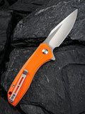 Civivi Baklash Linerlock Orange G10 Folding 9Cr18MoV Steel Pocket Knife 801G